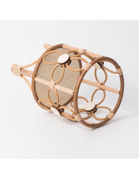 Rustic hollow desktop creative flower pot holder balcony floral decoration hand-woven imitation rattan flower stand